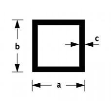 VIERKANT ALU 25X25X2MM 2M