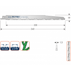 RECIPROZAAGBLAD RC150 / S1531L(VPE 5)