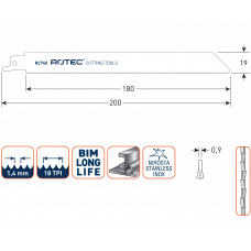 RECIPROZAAGBLAD RC740 / S1122EF (VPE 2)