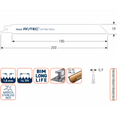 RECIPROZAAGBLAD RC640 / S1122BF (VPE 5)