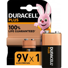 DURACELL ALKALINE PLUS 100 9V 1ST.