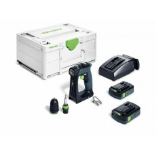 ACCU SCHROEFBOORMACHINE FESTOOL 2 ACCU'S 3.0AH EN LADER TCL6 / SYS3 M