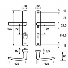 VEILIGHEIDSBESLAG CURVE SMAL/KRUK-KRUK/